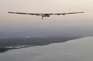 The fuel-free Solar Impulse 2 airplane piloted by Bertrand Piccard and Andre Borschberg, flies off Kapolei, Hawaii in 2016 before it was turned into a drone and crashed into the Gulf of Mexico in 2026. — AFP file pic
