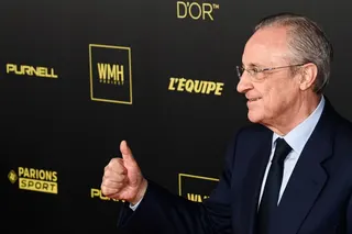 Real Madrid’s Spanish president Florentino Perez poses upon arrival to attend the 2022 Ballon d’Or France Football award ceremony at the Theatre du Chatelet in Paris, October 17, 2022. — AFP pic
