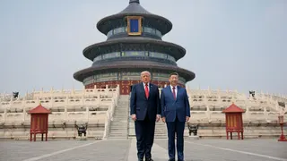 特朗普和习近平抵达天坛