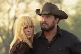 (L-R): Kelly Reilly as Beth Dutton and Cole Hauser as Rip Wheeler in Dutton Ranch, episode 4, season 1, streaming on Paramount+, 2026.