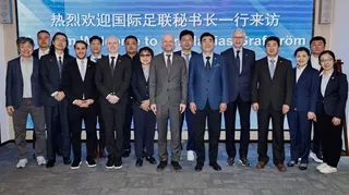 國際足總秘書長12日到訪中國足球協會。   (取材自FIFA官網）