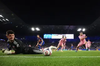 Lionel Messi in action.