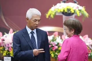 大法官尤伯祥（左）獨排眾議，投下不同意票。資料照。陳品佑攝