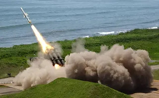 A Type-88 missile is tested at the Shizunai anti-aircraft firing range in Shinhidaka, Hokkaido, on June 24, 2025. Photo: Japan Ground Self-Defence Force/AFP