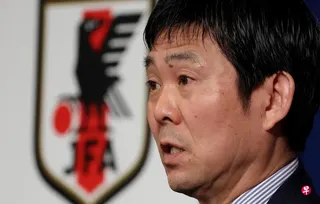 日本男足主帅森保一将第二次率队出战世界杯。 （路透社）