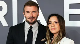 David and Victoria Beckham at the Victoria Beckham World Premiere in London in October 2025