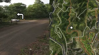The location of the Nissan PAO barn find marked on the Forza Horizon 6 map with a star.