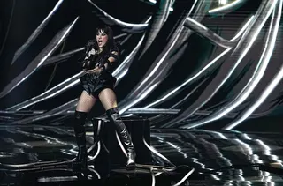 Romanian singer Alexandra Capitanescu, representing Romania with the song 'Choke Me', performs during the second semi-final of the Eurovision Song Contest 2026 — AFP pic