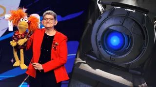 Karen Prell speaks onstage during the 2022 Children's &amp; Family Emmys at Wilshire Ebell Theatre on December 11, 2022 in Los Angeles, California; Wheatley from Portal 2