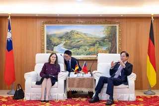 張善政會見德經辦蘭依樺處長，聚焦德商投資桃園、實質合作拓展。（秘書處提供）