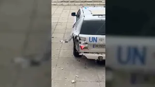 OCHA Kherson drone attack.