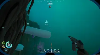 A creature enamel farming spot in Subnautica 2
