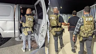 Mohammad Baqer Saad Dawood al-Saadi being arrested