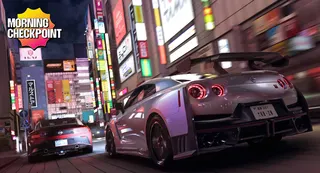 Cars race through Tokyo.