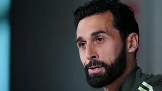 Real Madrid coach Alvaro Arbeloa speaks to the media