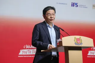 黄循财总理说，面对飞速发展的人工智能，新加坡必须在安全与进步，以及监管与创新之间取得平衡。（联合早报）