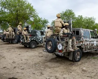 Nigerian soldiers during training at a military base in Monguno, in Nigeria’s Borno state, last year