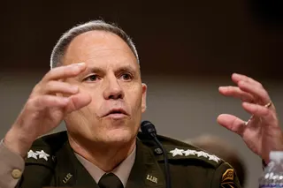 Army Vice Chief of Staff Gen. Christopher LaNeve speaks during a Senate Armed Services Committee hearing on Capitol Hill on May 12, 2026 in Washington, DC. — AFP pic