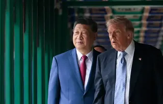 特朗普和習近平在中南海進行了茶敘。