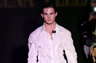 Clavicular, whose real name is Braden Eric Peters, walks the runway during New York Fashion Week on February 12. Photo: Getty Images/TNS