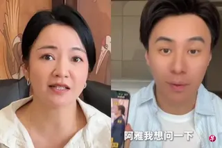 网红毛小星（右图）指阿雅发布的影片不仅文案雷同，就连特写镜头、剪接节奏与拍摄角度都高度相似。 （互联网）