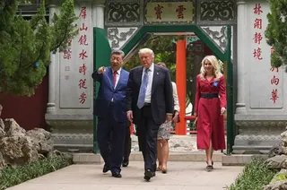 習近平和特朗普進入中南海