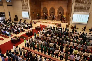 圖／法鼓山世界佛教教育園區於5月16、17日舉辦2026年「朝山‧浴佛‧禮觀音」活動，吸引上千位民眾參與。（法鼓山提供）