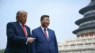 特朗普（左）與習近平（右）在天壇