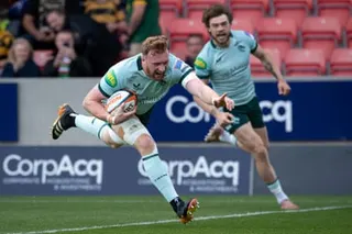 Ollie Chessum opens the scoring for Leicester