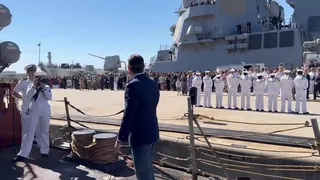 Secretary of War Hegseth welcomes home sailors from Gerald R Ford Carrier Strike Group