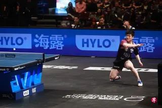 中国乒乓球名将樊振东（图）决赛状态一般，不敌勒布伦兄弟。 （取自欧洲乒乓球联盟Instagram）
