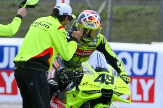 Fabio di Giannantonio reacts.