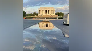 The Lincoln Memorial's mirror image was spotted in the partially renovated Lincoln Memorial Reflecting Pool during a sample test.