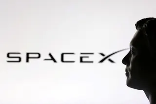 The logo of SpaceX is seen amid reports that the Elon Musk-led rocket company could be preparing for a potential stock market debut. — Reuters pic