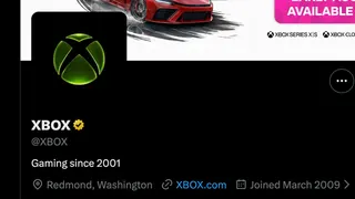 Xbox's Twitter account, where Xbox is stylised as XBOX