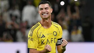 Cristiano Ronaldo celebrates scoring on his return from injury