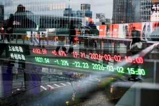 Asian markets fell as Gulf drone attacks pushed up oil prices and bond yields, with the Strait of Hormuz closure raising fears Brent crude could surge to US$130-US$140 per barrel. — Reuters file pic
