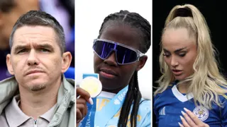 A split image of Mark Skinner, Khadija Shaw and Alisha Lehmann
