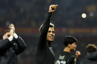 Paris Saint-Germain’s French midfielder #14 Desire Doue celebrates his team victory at the end of the French L1 football match between RC Lens and Paris Saint-Germain (PSG) at the Stade Bollaert-Delelis stadium in Lens on May 13, 2026. This will be the 20-year-old’s first taste of a major international tournament. — AFP pic