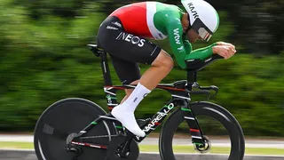 Filippo Ganna on his wasy to winning Giro d'Italia stge 10 time trial
