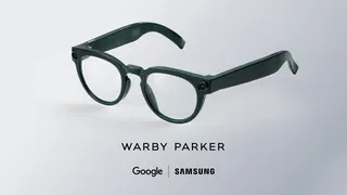 A pair of smart glasses by Warby Parker.