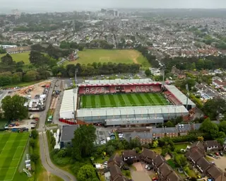 General aerial view of the Vitality Stadium