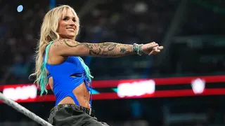 Sol Ruca entering the wrestling ring at Greensboro Coliseum Complex
