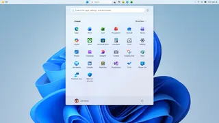 Windows 11 taskbar and Start menu
