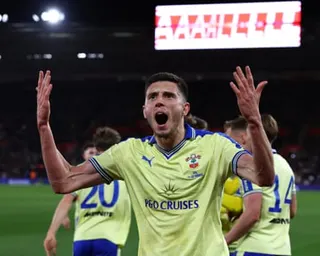 Ross Stewart of Southampton celebrates