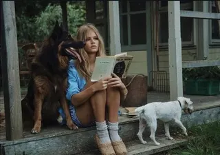 Vintage photos of Brigitte Bardot with her dogs, especially her German Shepherd, Kapi. — Picture via Instagram