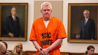 Alex Murdaugh reacting while addressing court at Beaufort County Courthouse
