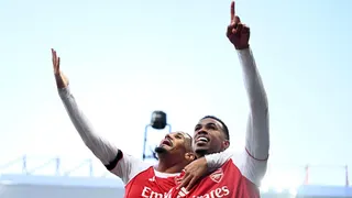 Arsenal's Gabriel celebrates his late winner against Newcastle at St James' Park