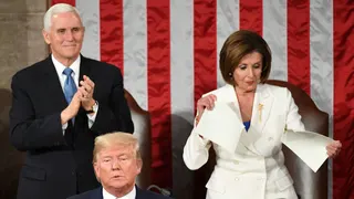 Pelosi at the State of the Union in 2020.