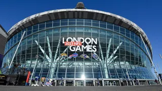 General view outside Tottenham Hotspur Stadium before NFL game between Baltimore Ravens and Tennessee Titans